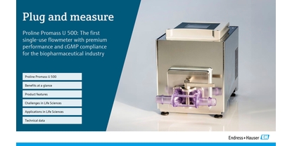 First single-use flowmeter with premium performance and cGMP compliance for the biopharm industry