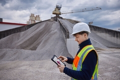 Micropilot FMR20B, level measurement, stockpiles, application picture, bluetooth connectivity Micropilot FMR20B, level measurement, stockpiles, bluetooth connectivity